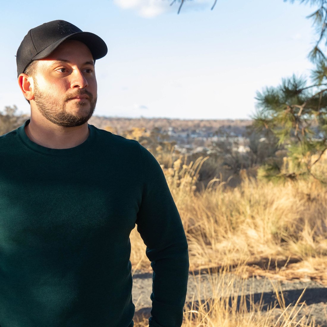 AJ Cassarella outdoors in the Colorado foothills